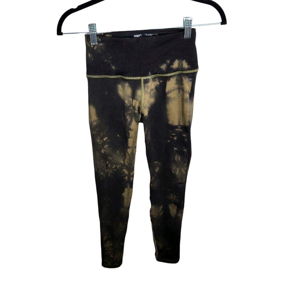 Good American Tie Dye Seamless High Waist Leggings Size 1/2 Agave Green